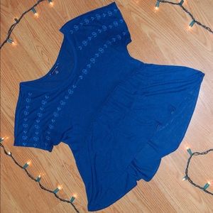 Dark blue peplum top